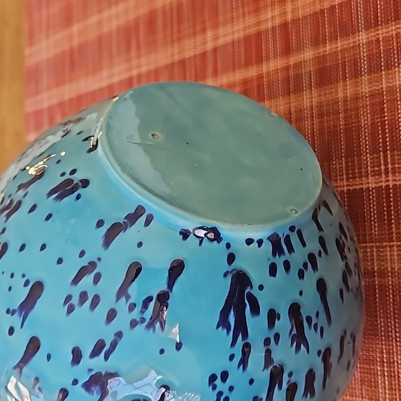 Ceramic pottery planter blue - Picture 4 of 6